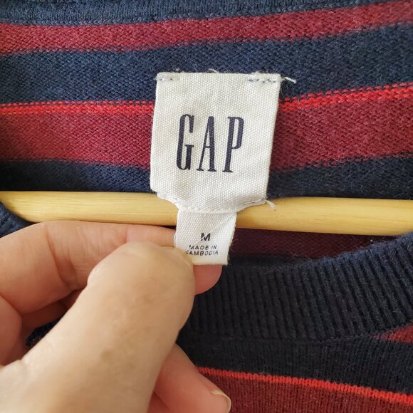 GAP Men's Crew Neck Sweater 100% Cotton Sz Medium Sustainable Office - Picture 6 of 9